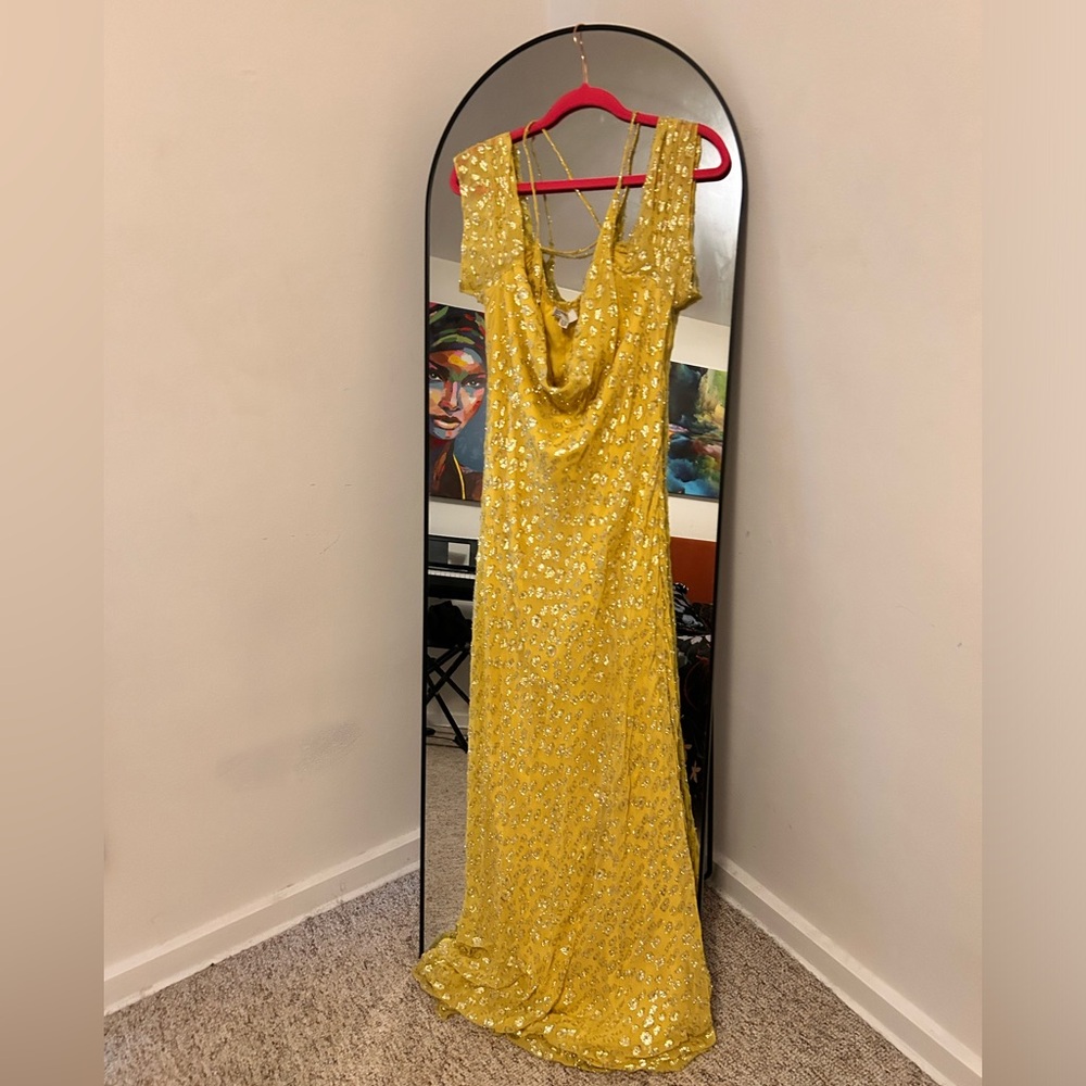 Friends like these…Yellow Maxi Length Dress